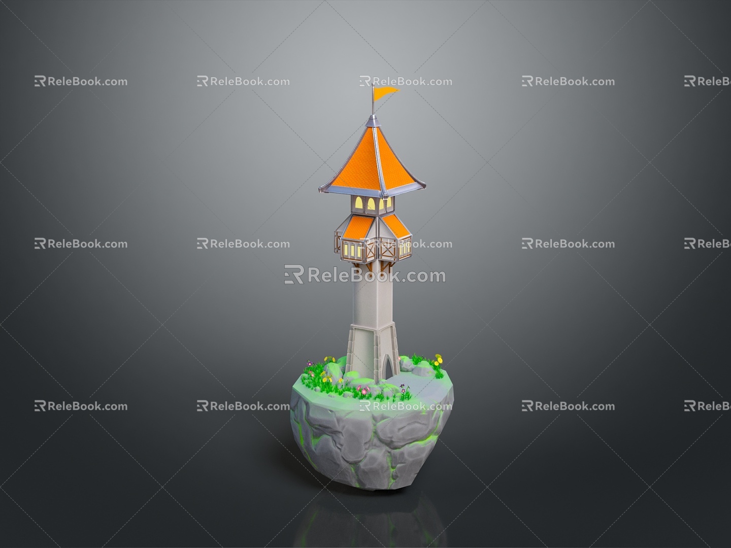 Tower defense sentry tower tower air defense watchtower observatory observatory observatory tower loft 3d model