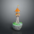 Tower defense sentry tower air defense watchtower observatory tower loft 3d model
