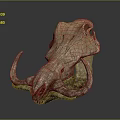 Detailed Ancient Weathered Animal Skull With Curved Horns Skeletal Features And Natural Texture