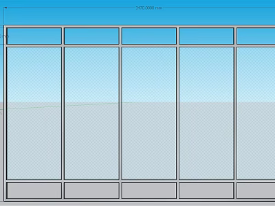 Modern Interior Glass Partition With Multiple Transparent Panels For Space Separation 3d model
