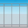 Modern Interior Glass Partition With Multiple Transparent Panels For Space Separation