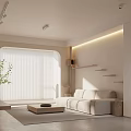 Modern Kitchen and Dining Area Interior With Island Counter Bar Stools Pendant Lights and Cabinets