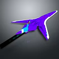 Modern Electric Guitar Featuring Purple Body And Blue White Accents Design