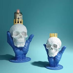 Modern skull candle lamp ornaments 3d model