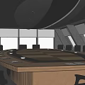 Modern Conference Room Interior With Large Table Black Chairs And Scenic Windows