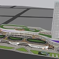 Modern Commercial Complex Architecture With High Rise Tower And Open Plaza Design