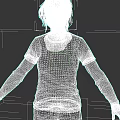 Game Movie Character With Gray Hair Wearing Brown T-shirt Black Long Sleeves And Jeans