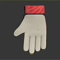 Practical Household Glove with White Palm Section Red Wrist Design and Yellow Red Edges