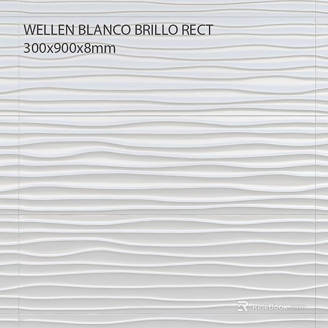 Wavy Texture Decorative Wall Panel With 300x900x8mm Size For Interior Design 3d model