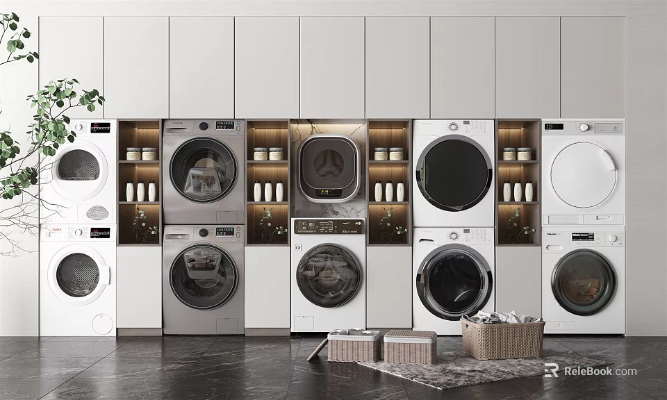 Modern Bathroom Cabinet Rack With Sleek Design And Storage Shelves In Contemporary Space 3d model 