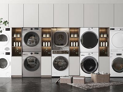 modern washing machine cabinet washer dryer model