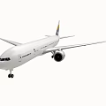 White Commercial Passenger Airplane With Sleek Body Large Wings Powerful Engines And Tail Fin
