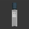 Standing Water Dispenser With White Body And Blue Water Bottle