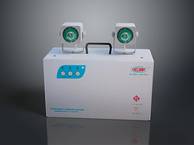 Portable Ozone Sterilizer As Household Essential With Green Indicators And Control Buttons 3d model
