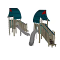 Modern slide entertainment slide 3d model