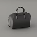 Black Leather Handbag With Top Handle And Adjustable Shoulder Strap In Sleek Modern Design 3d model
