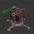 laser tower turret turntable sci-fi tower defense game tower defense sci-fi turret game turret game turret 3d model