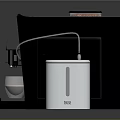 Modern Black Coffee Machine With Digital Display And Silver Water Tank