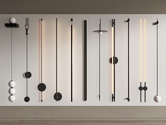 Modern wall lamp strip wall lamp metal wall lamp 3d model