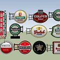 Billboard Bar Light 3d model
