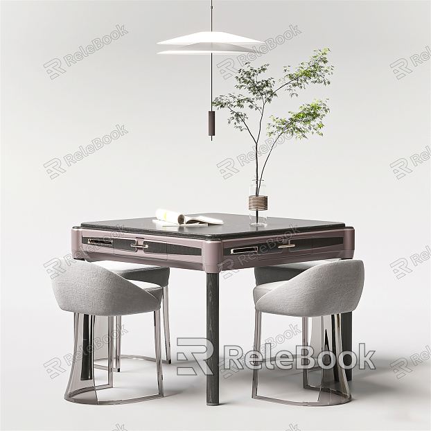 Modern Mahjong Table and Chair Glass Mahjong Table and Chair Chess and Cards Table and Chair Combination Mahjong Casual Table and Chair Combination Square Table for Four model