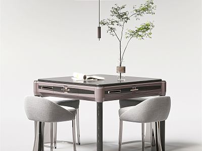 Modern Mahjong Table and Chair Glass Mahjong Table and Chair Chess and Cards Table and Chair Combination Mahjong Casual Table and Chair Combination Square Table for Four model