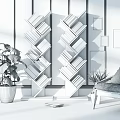 Modern Bookshelf Bookcase 3d model