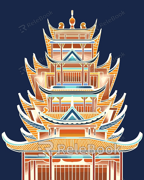 Architecture New Architecture National Tide Architecture Architecture Ancient Architecture Drum Tower Temple of Heaven Pagoda Zen Temple Building Temple 2 model