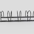 Commercial Bicycle Rack Equipment With Metal Curved Design For Businesses