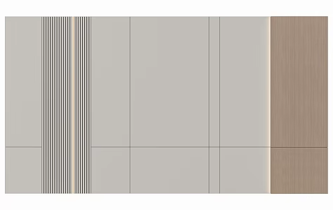 Sofa background wall Bedside background wall Front desk background wall Wood grille Wood veneer Linear lamp 3d model