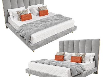 European Double Bed American Double Bed Fabric Double Bed Mattress Quilt Pillow Combination model