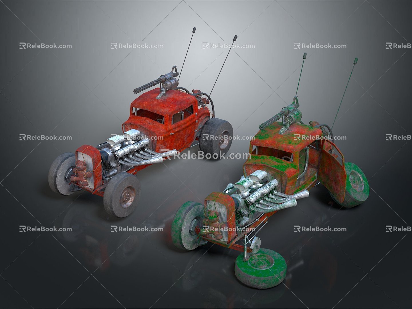 Old cars, broken cars, scrapped cars, modern cars, modern cars, private cars, four-wheelers 3d model