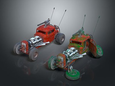 Old cars, broken cars, scrapped cars, modern cars, modern cars, private cars, four-wheelers 3d model