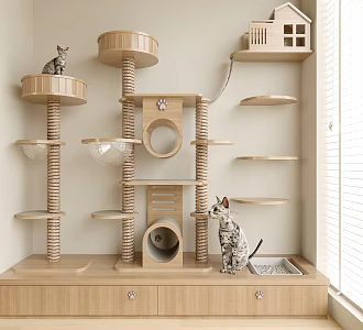 Cat climbing frame 3d model