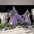 757 MM purple welcome area wedding 3d model