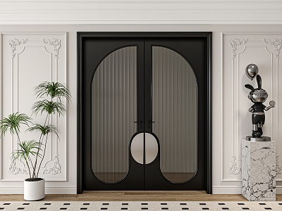 French retro double door 3d model