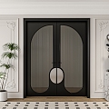 French retro double door 3d model