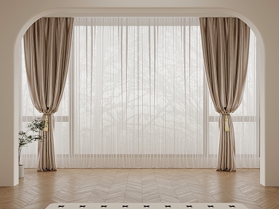 modern curtain gauze curtain model