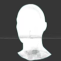 White Human Head Model With Detailed Facial Features And Realistic Eyes Nose Mouth