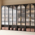 French Bookcase Bookcase Ornaments Books Books 3d model