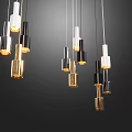 Modern Minimalist Pendant Lights With Black Gold White Hues And Warm Illumination