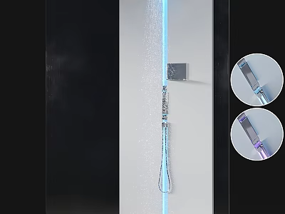 Contemporary Shower Sauna System With Rainfall Sprayer Control Panel And Handheld Shower Head 3d model