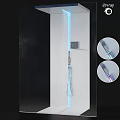 Contemporary Shower Sauna System With Rainfall Sprayer Control Panel And Handheld Shower Head 3d model