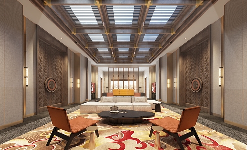 Club Leisure Area Hotel Lobby Club Lobby Club Front Office Club Reception Area Hotel Reception Area 3d model