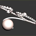 Commercial Display Equipment With Heart Shaped Pink Beads And Reflective Sphere Decoration