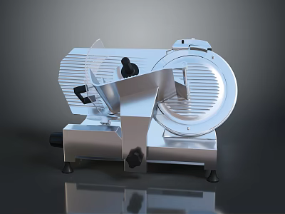 Stainless Steel Commercial Electric Meat Slicer With Sharp Blade And Stable Base 3d model