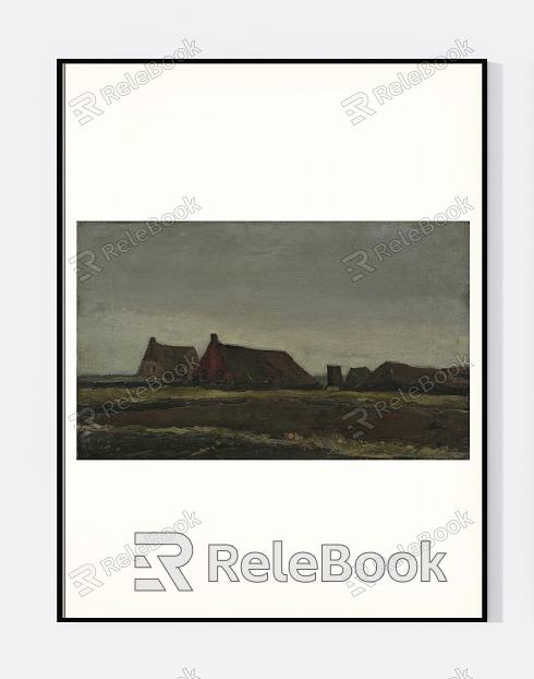 Light Luxury Dark Van Gogh Landscape Oil Painting Decorative Hanging Painting model