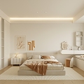 Quiet Bedroom Simple Home Bedroom 3d model