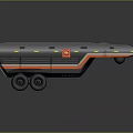 Modern Emergency Response Vehicle With Yellow Warning Lights Red Emblem And Multi Wheel Design
