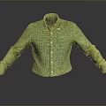 Green Long Sleeve Knitted Shirt For Daily Use With Soft Fabric And Casual Style